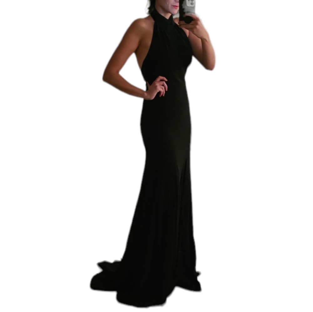 Stella McCartney black Halter Trumpet Gown size 42